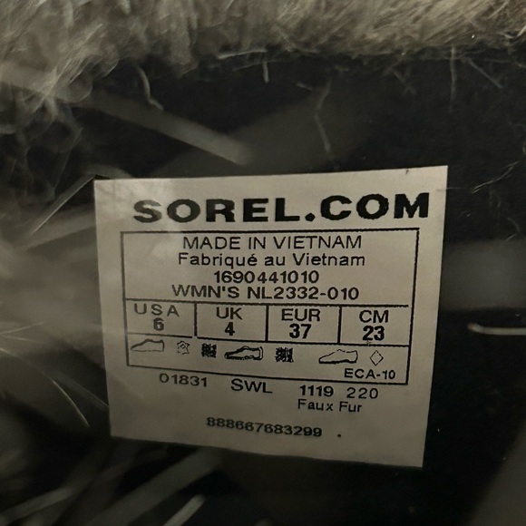 Sorel Tofino II Black NL2332-010 Women's Sz 6 Winter Snow Waterproof Boots - Picture 7 of 7